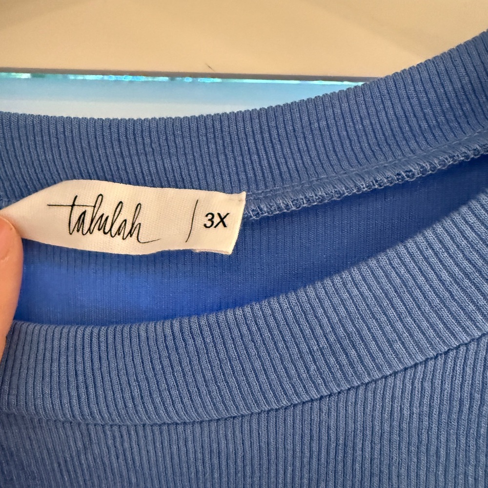 TALULAH essential ribbed long sleeve - SKY - Picture 3 of 4